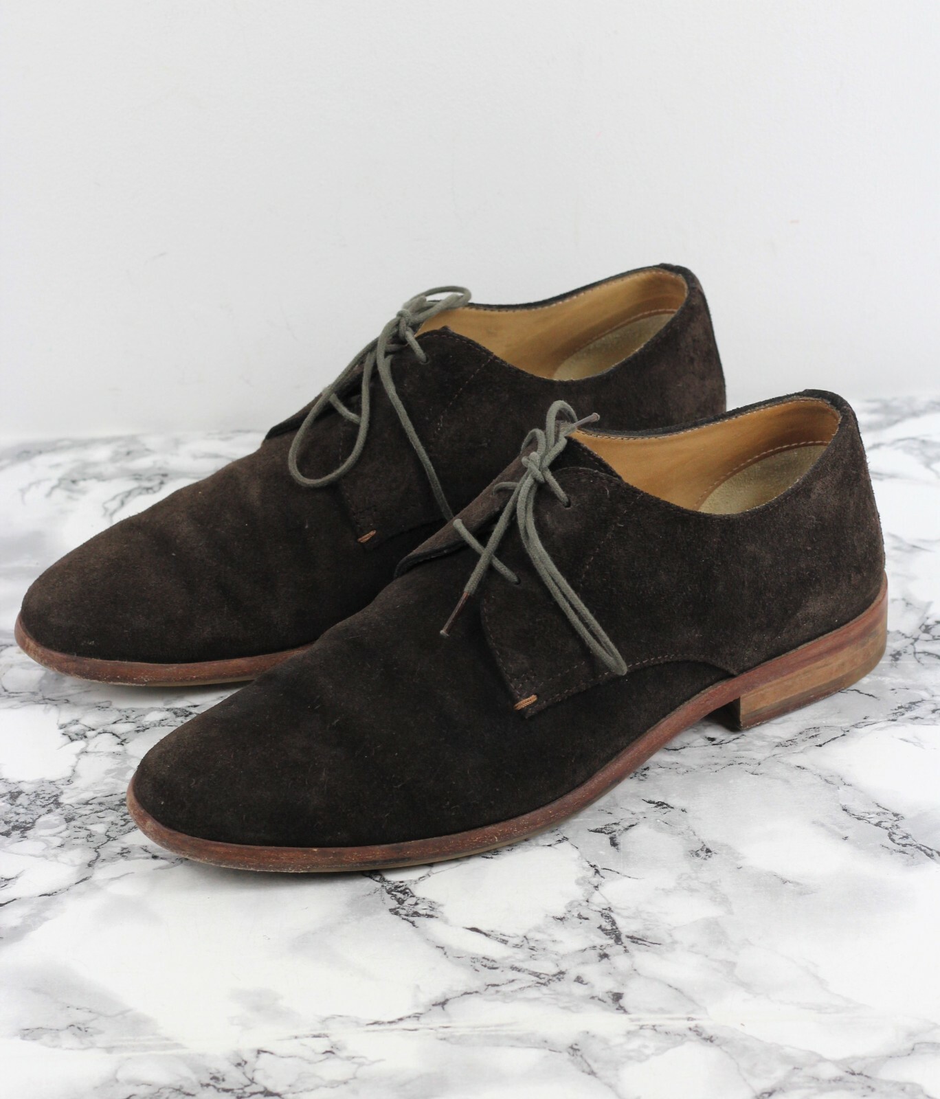 RUSSELL \u0026 BROMLEY Brown Suede Leather 