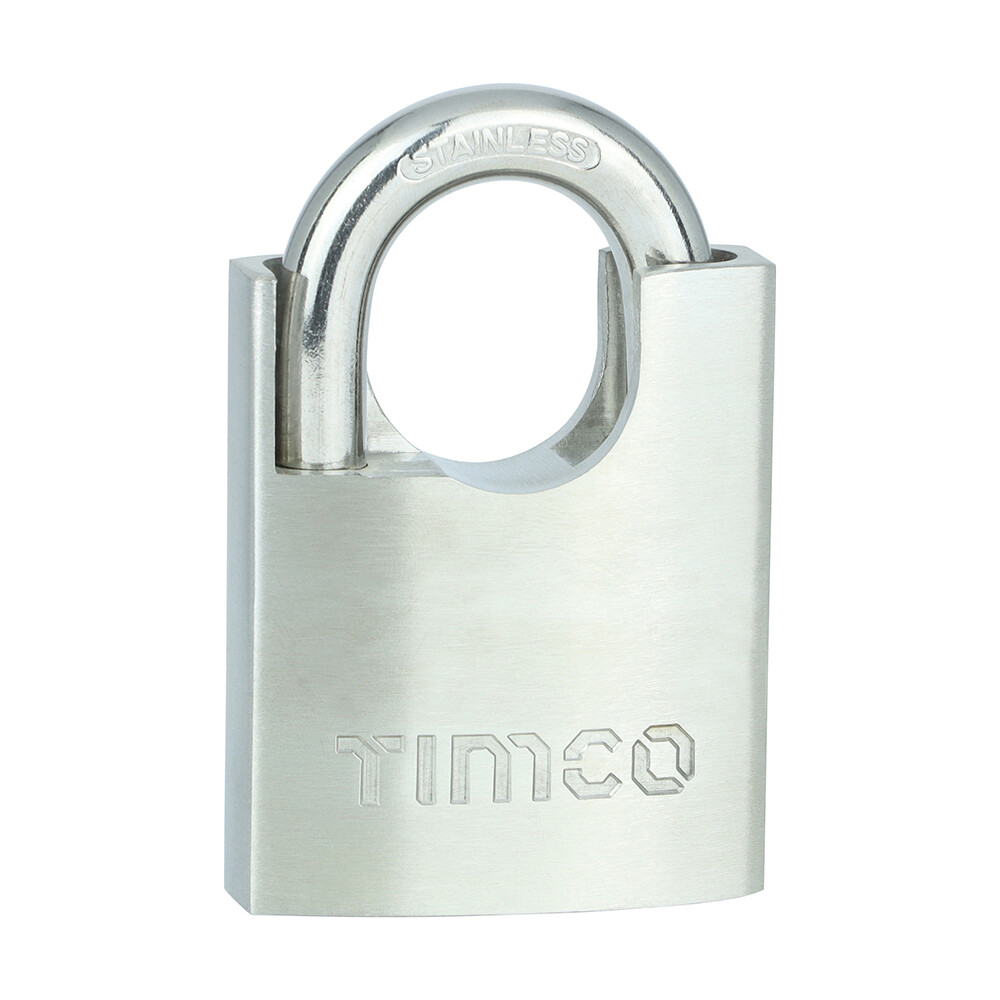 Timco Stainless Steel Padlock Security Lock Gates Sheds Garages Resistant 50mm