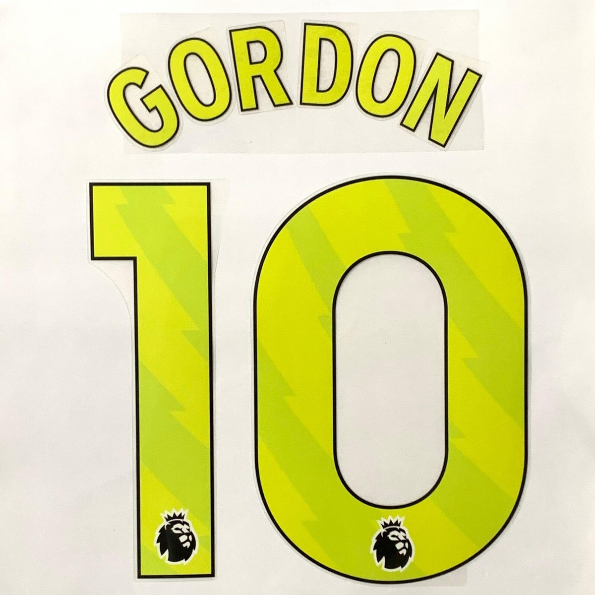 Newcastle United ユニフォーム GORDON 10 OFFICIAL GORDON #10 YELLOW EPL Newcastle United FC 3rd PLAYER SIZE