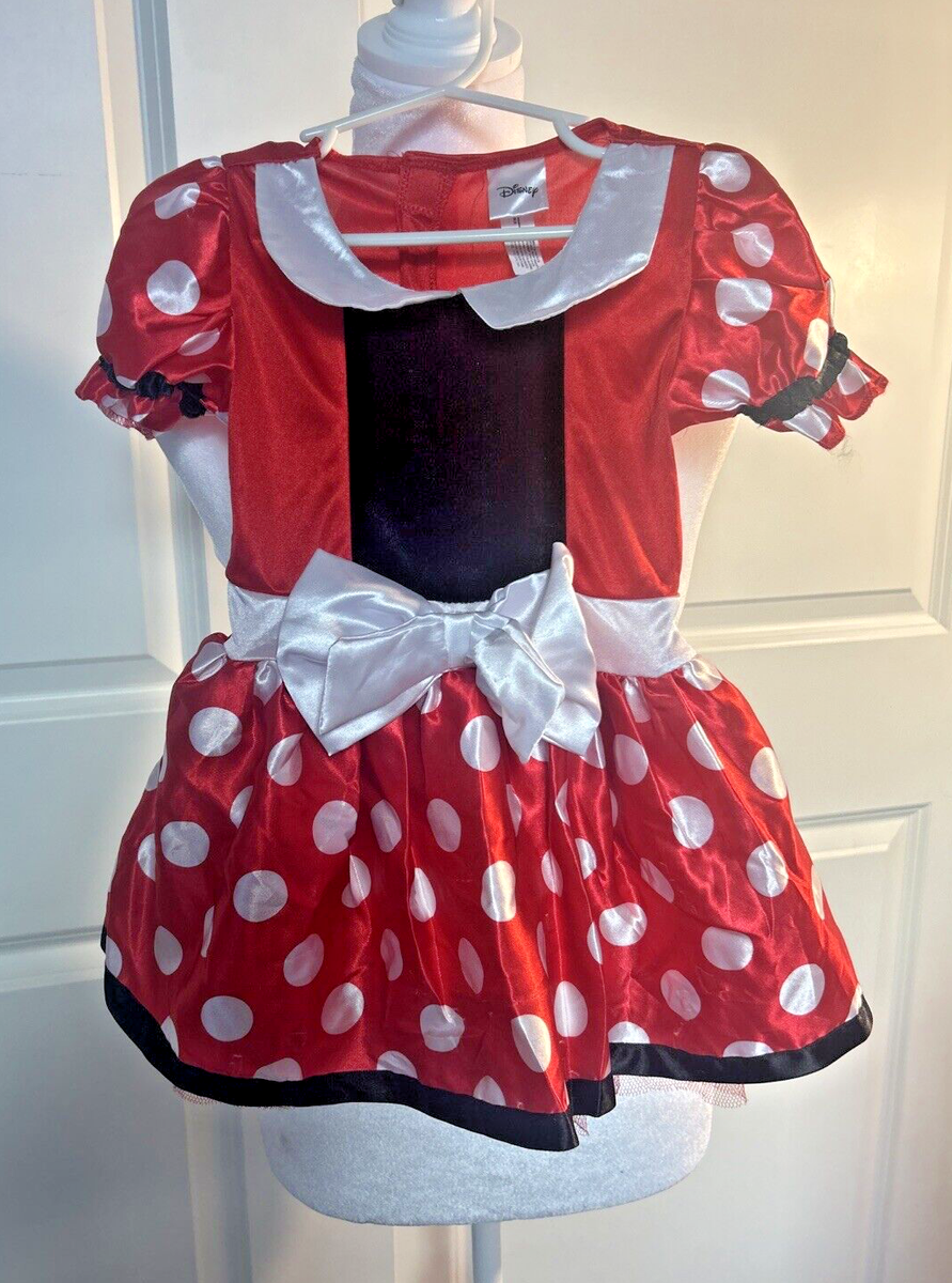Disney Baby Minnie Mouse Costume Dress Infant Size 24MO/2T, Pre-Owned