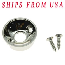 Electric Guitar Jack 1/4" Electrosocket Jack Plate for Telecaster Nickel