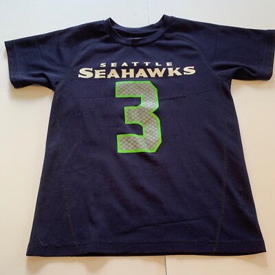 NFL Team Apparel Seattle Seahawks Shirt Russell Wilson #3 Boys