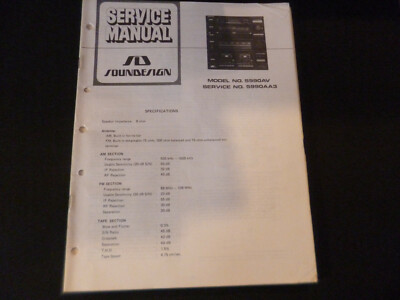 Original Service Manual Schaltplan Soundesign Model  5990AV  Model  5990AA3
