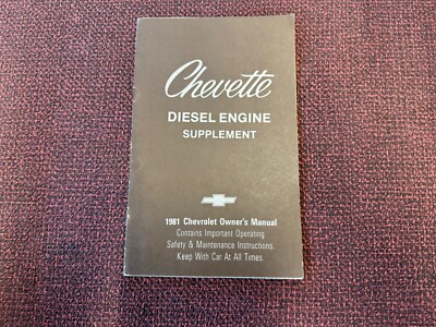 1981 Chevrolet Chevette Chevy Chevette Owner manual 70s Memorabilia Automobilia