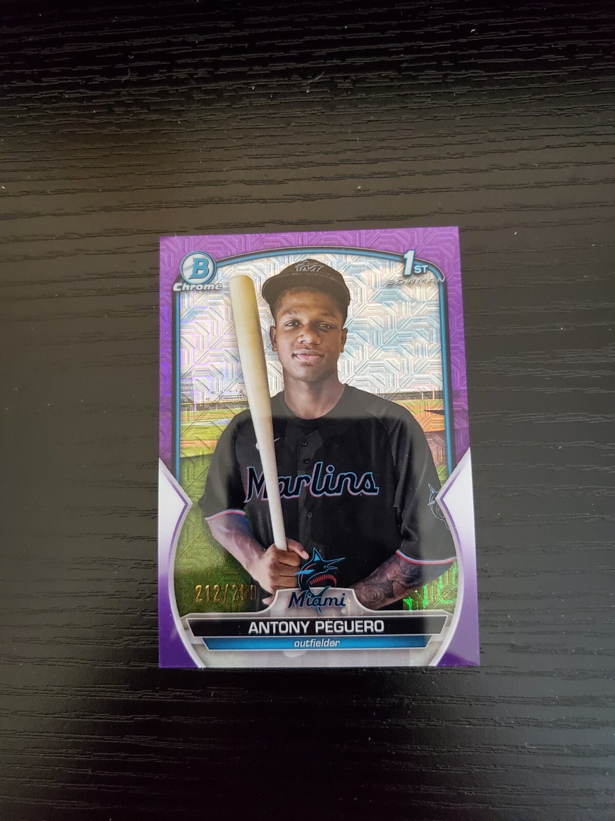 Antony Peguero - 2023 Bowman Chrome 1st Bowman - PURPLE MOJO REFRACTOR /250
