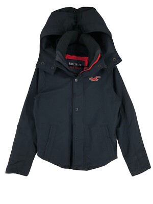 HOLLISTER California Kapuzen-Regenmantel Jacke Mantel Herren Größe S