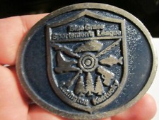BLUE GRASS SPORTSMEN'S LEAGUE VINTAGE BELT BUCKLE HEAVY GW-15