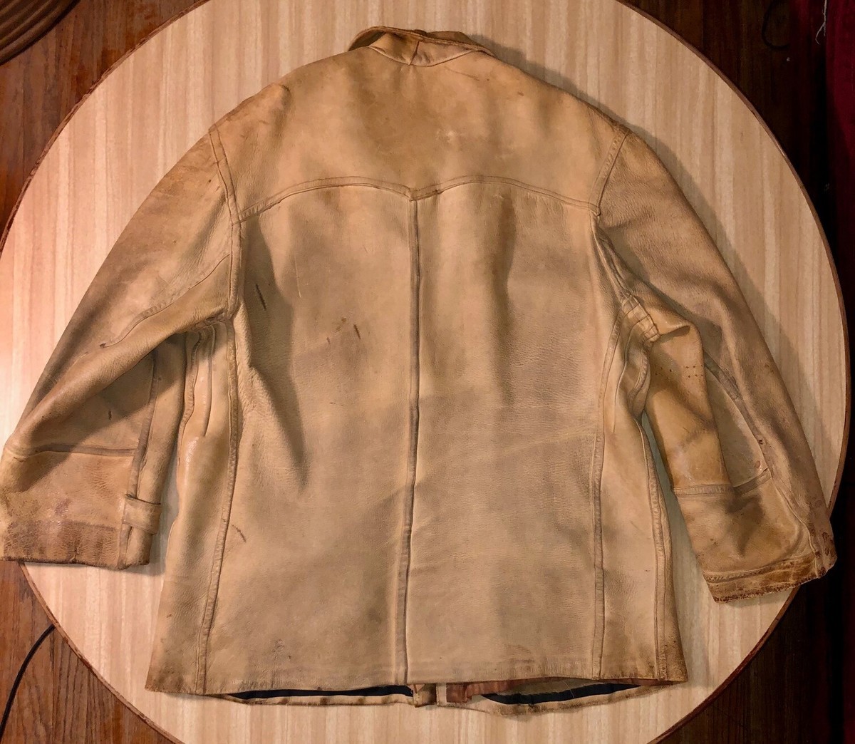 ジャケット・アウター Bootleggers CONDUCTOR JACKET Vtg 1930s Mens Handmade Deerskin Leather Jacket Bootlegger