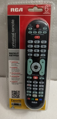 RCA 6 Device Universal Remote Control RCRPS06GR