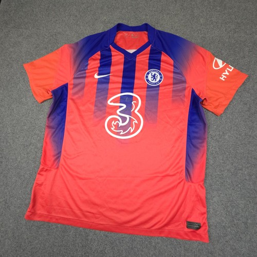 Chelsea fc Jersey mens XLARGE pink football 2020-21 third kit Nike Size XL - Picture 5 of 11