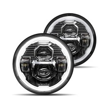HWSTAR Pair New 1000 Bright Anti-glare 7 Inch Halo Led Headlights Round Comp...