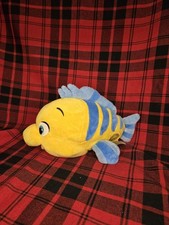 Disney Store Authentic The Little Mermaid Flounder Plush Excellent Condtition 