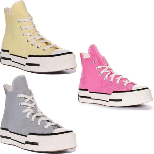 Converse A00741C Chuck Lace Up High Top Unisex Sneakers In Grigio UK 3 11