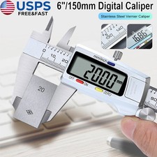 6" 150mm Digital Caliper Micrometer LCD Gauge Vernier Electronic Measuring Tool