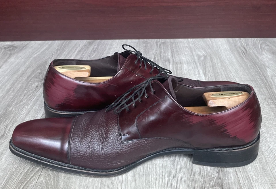 Zapatos de vestir Mezlan Soka para hombre 13 M de cuero borgoña Foto 3 de 4