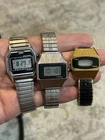 Lot 3 Vintage Timex Digital Watches