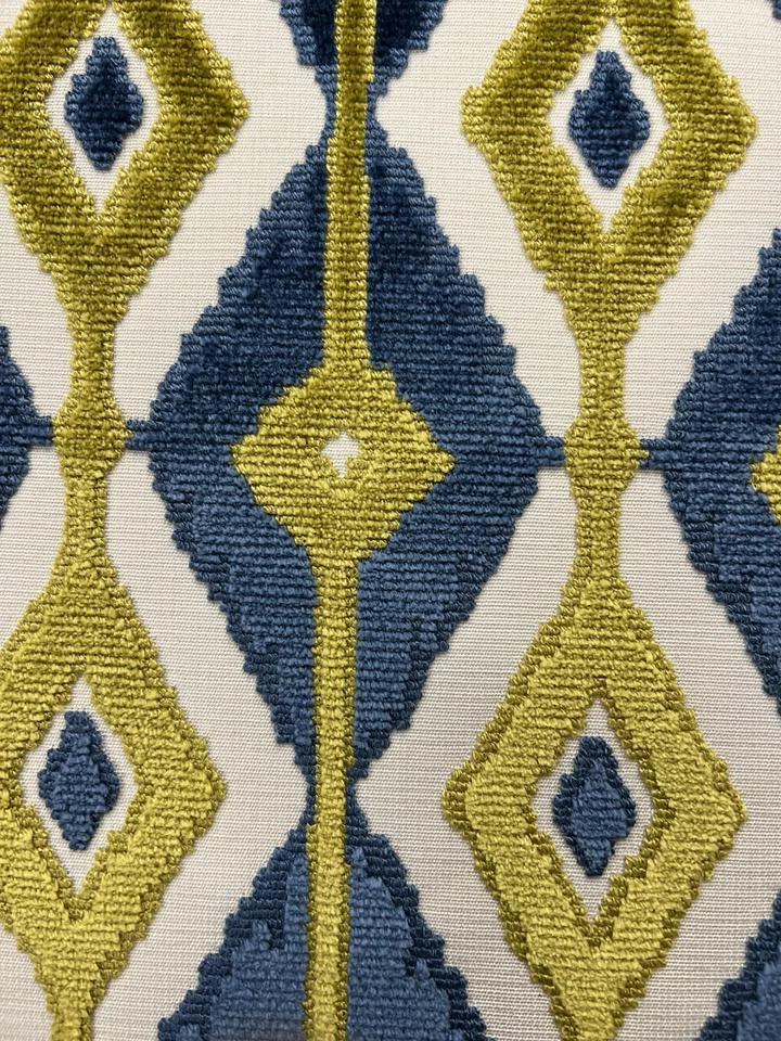 Fabric Mid-Century Modern Cut Velvet Woven New Upholstery Pillows Luxurious Pile - Image 2 of 4