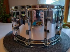 Ludwig 14” x 8” Natural Maple Coliseum 12 Lug Snare Drum 1980’s Classic Clean