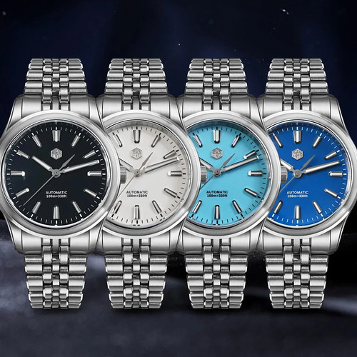 SAN MARTIN SN0144-CG7 Miyota 90S5 Automatic Enamel Dial 39mm 100M Men Gada Watch