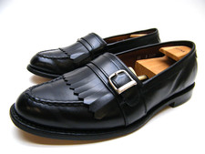 MENS ALLEN EDMONDS BLK CAHILL KILTIE MONK STRAP LEATHER LOAFER DRESS SHOES 11 D