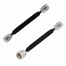 Window Pass-Through RF Coax Cable SO239 UHF Female x2 - 50 Ohm