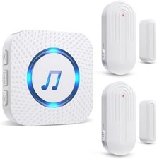 Wireless Door Open Alarm Sensor Chime, 800FT Operating Range 55 Chimes 5 Volume 