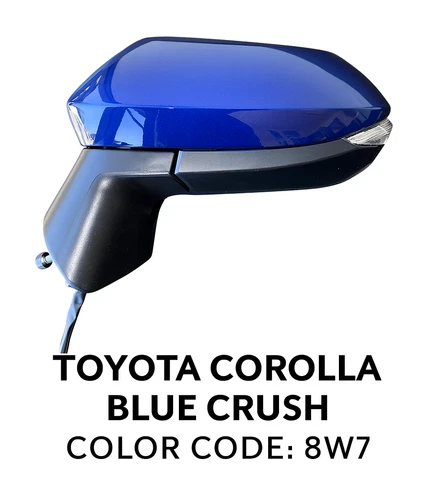NEW BLUE Mirror fits 20-22 TOYOTA COROLLA SEDAN Power Heat Signal Driver LH