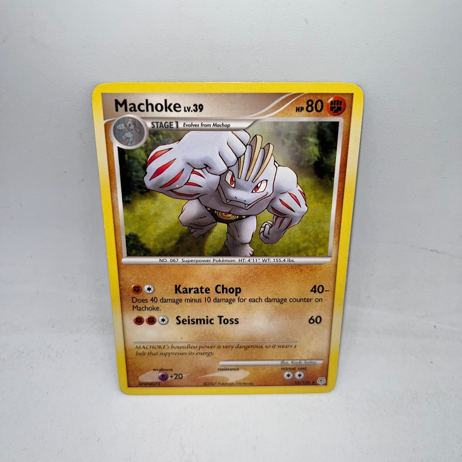 Machoke 53/130 Uncommon Diamond & Pearl Pokemon Moderately Played