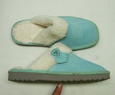 ARIAT Women's 8 Jackie Square Toe Suede Leather Lined Slippers