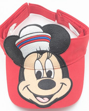 Vintage Disney Cruise Line Minnie Mouse Youth Girl Sun Visor Hat Cap Adjustable