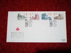 GB DEFINITIVE FDC 1992 CASTLES HIGH VALUES £1-£5 CARRICKFERGUS SPECIAL POSTMARK