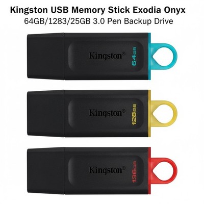 Kingston USB Speicherstick Exodia Onyx 64gb/128gb/256gb 3.0 Pen Backup Drive