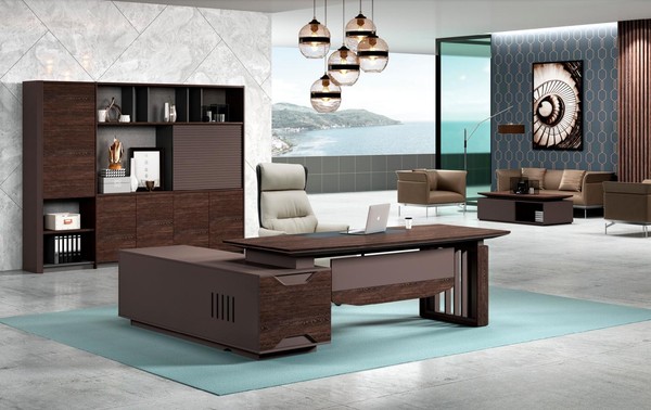 BüRo Tisch BüRotisch Arbeitstisch Schreibtisch BüRomöBel Holz Braun-image
