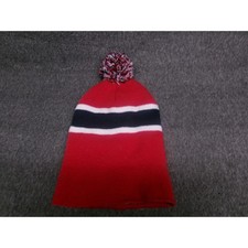 Beanie Hat Boys Red White Blue Striped Pom Po...