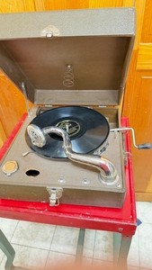 Antique Watchtower Portable Phonograph Works