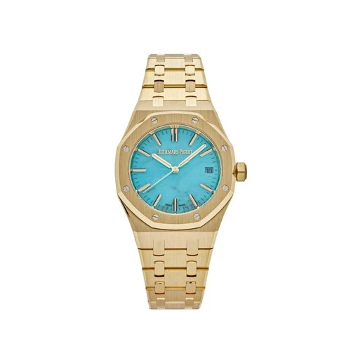 Audemars Piguet Royal Oak Selfwinding 15550BA.OO.1356BA.01 Yellow Gold Blue