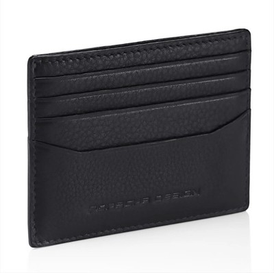Porsche Design Business Credit Card Case 8cc Black Leather Wallet 