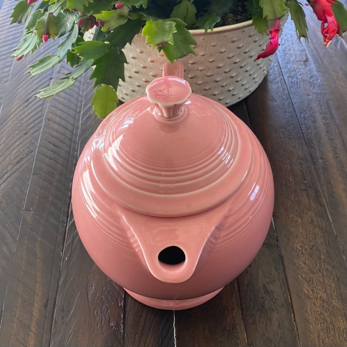 Fiestaware ROSE PINK Teapot Vintage Coffee Pot Homer Laughlin