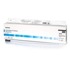 Urethral Catheter McKesson Coude Tip Uncoated PVC 10 Fr. 16 Inch Length