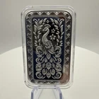 Scottsdale Marquee Peacock 1 oz .9999 fine Silver Bar in capsule #M