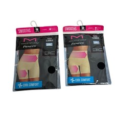 Maidenform Women's Smooths Flexees 2-Pairs Thigh Slimmer Light 2XL Black