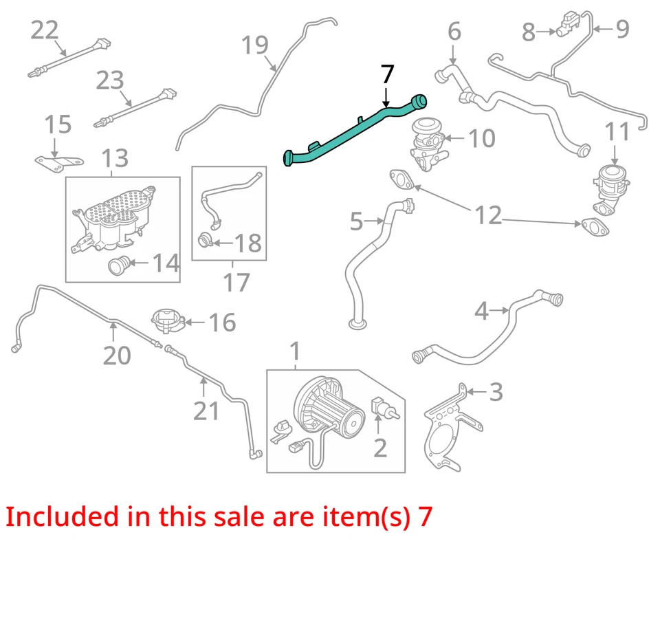2015-2019 Audi S8 Secondary Air Injection Pump Hose 06E131831S - Image 3 of 4
