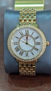 Authentic MICHELLE MWW21B000160 SEREIN MID 18K GOLD-PLATED DIAMOND DIAL 35MM