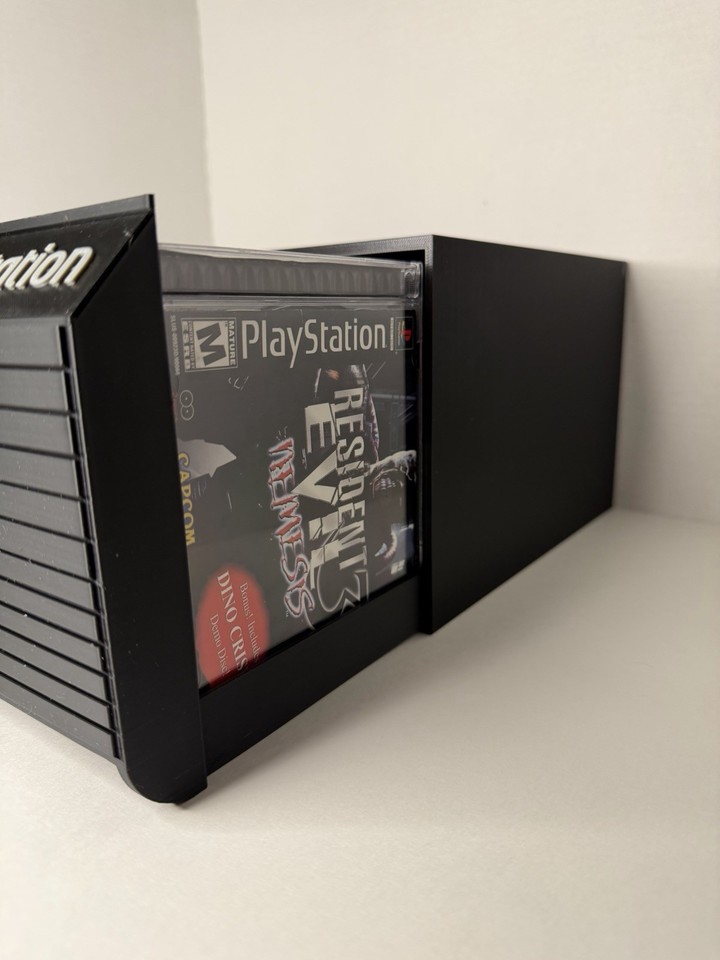 PlayStation PS1 Holds 28, Game Storage Display Shelf Memory Card Holder ...