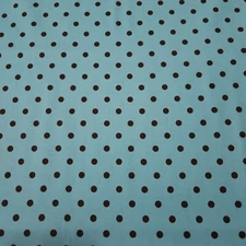 Contempo Dots BTY Kensington Quilting Treasures Dark Brown Polka on Aqua Blue