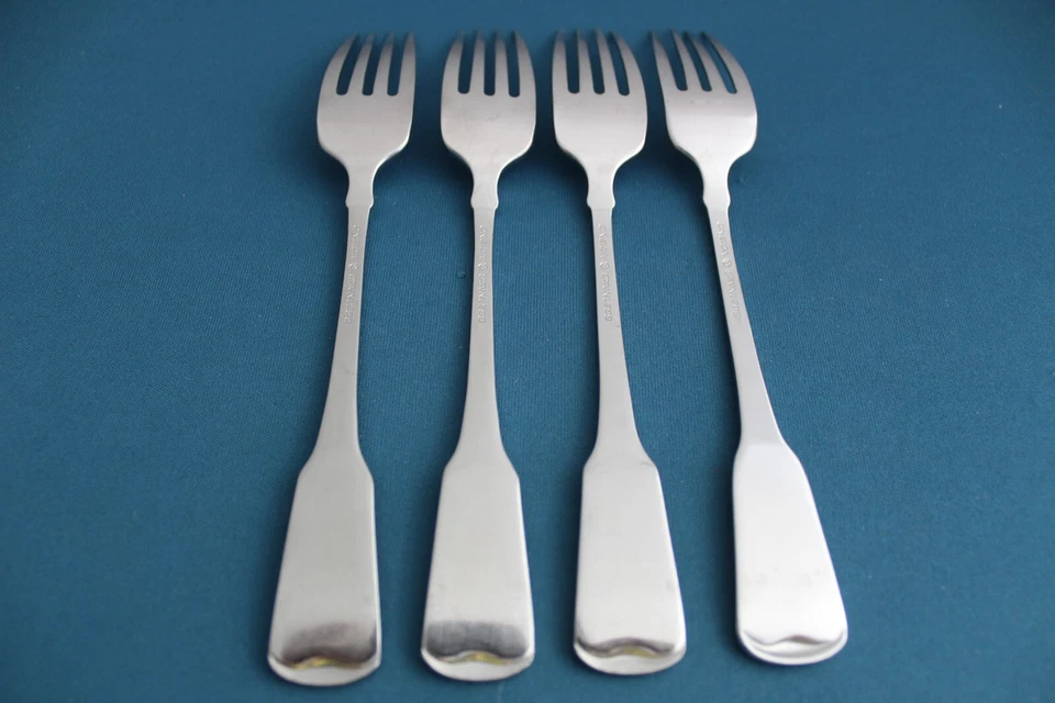 4 Tenedores de Cena Oneida CUBO COLONIAL AMERICANO Satinado Inoxidable 7 1/4" Foto 4 de 4