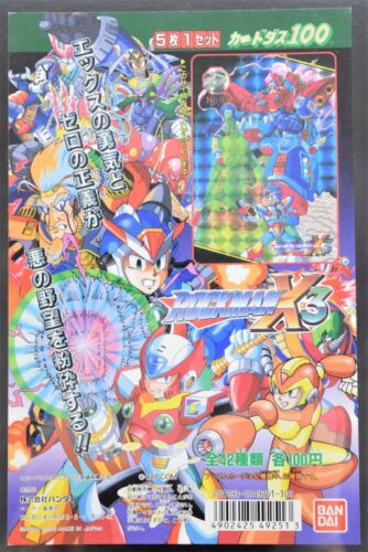 Bandai Megaman Carddass Prism Vending Machine Display CardBoard AD ROCKMAN X3 - Picture 1 of 10
