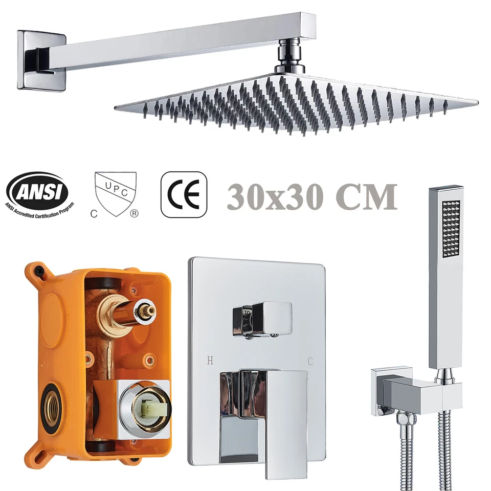 Regendusche Unterputz Duscharmatur set ibox Armatur Duschteller mit Handbrause