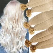 Pre Bonded Keratin Fusion Nail U Tip Hair Extensions Premium Remy Human Hair USA