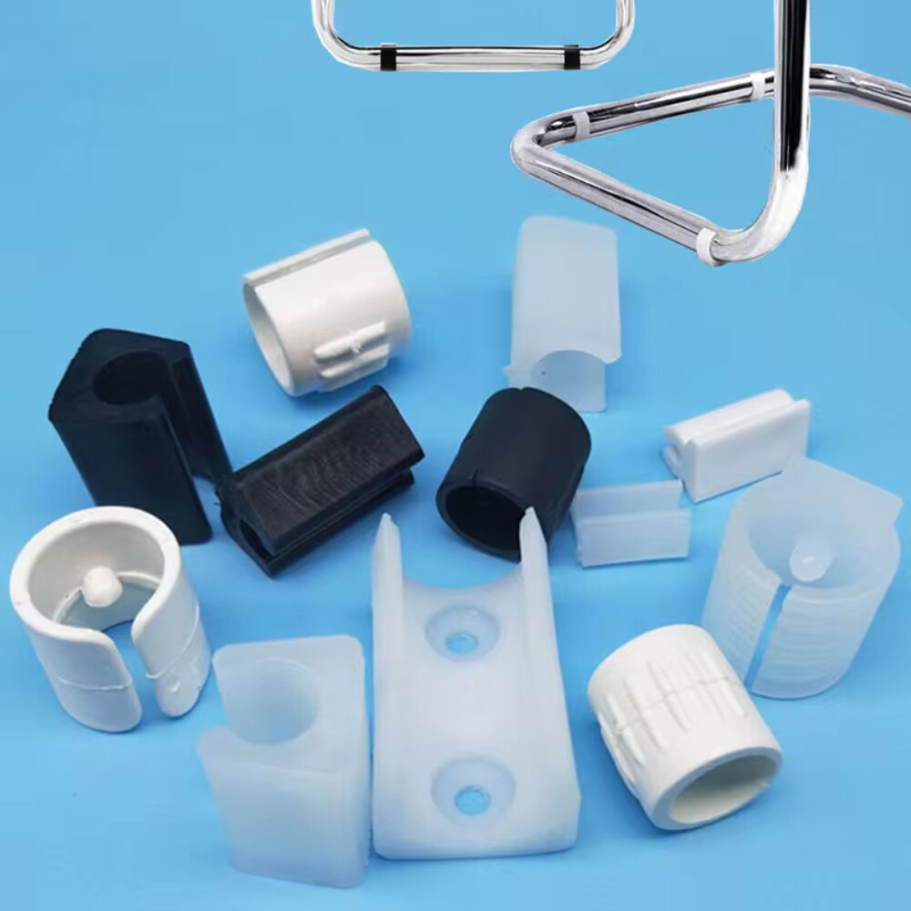 Protector de plástico muebles pies amortiguador taburete tubo abrazadera silla pierna tubo almohadilla trasera
